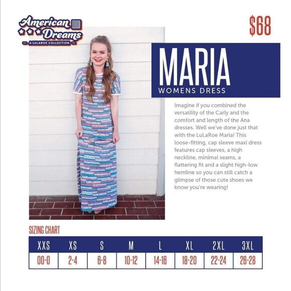 LuLaRoe Maria Maxi Dress L 14/16 Black & White Floral A-line Cap Sleeve Long NWT - Picture 10 of 11